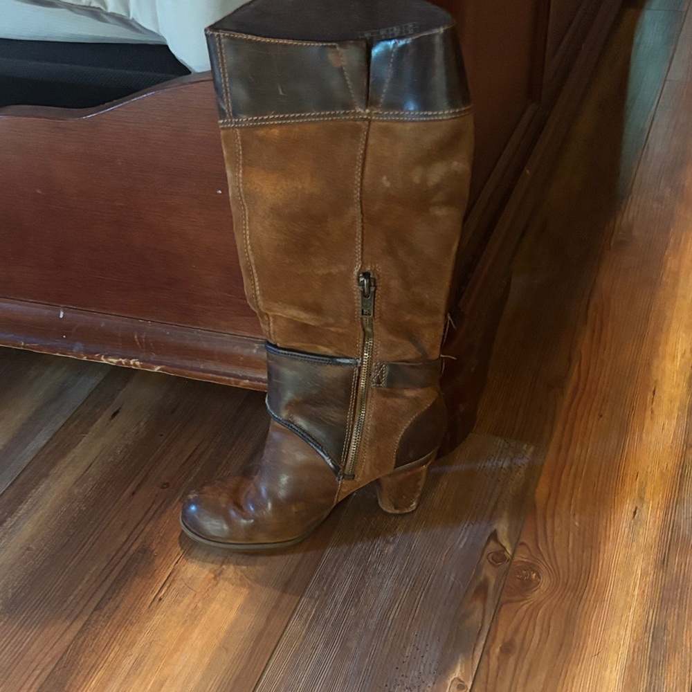 Brown Leather Knee-High Frye Boots